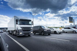 Cars in traffic
