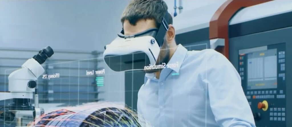 A person wearing a VR headset